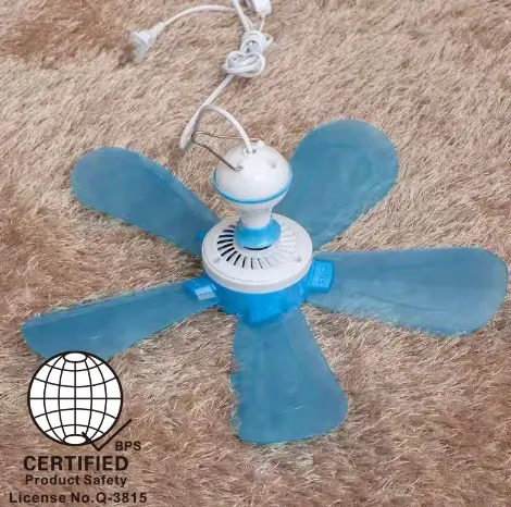 C-ONE QT590D Portable Easy Hang 5 Blades Hanging Mini Ceiling Fan
