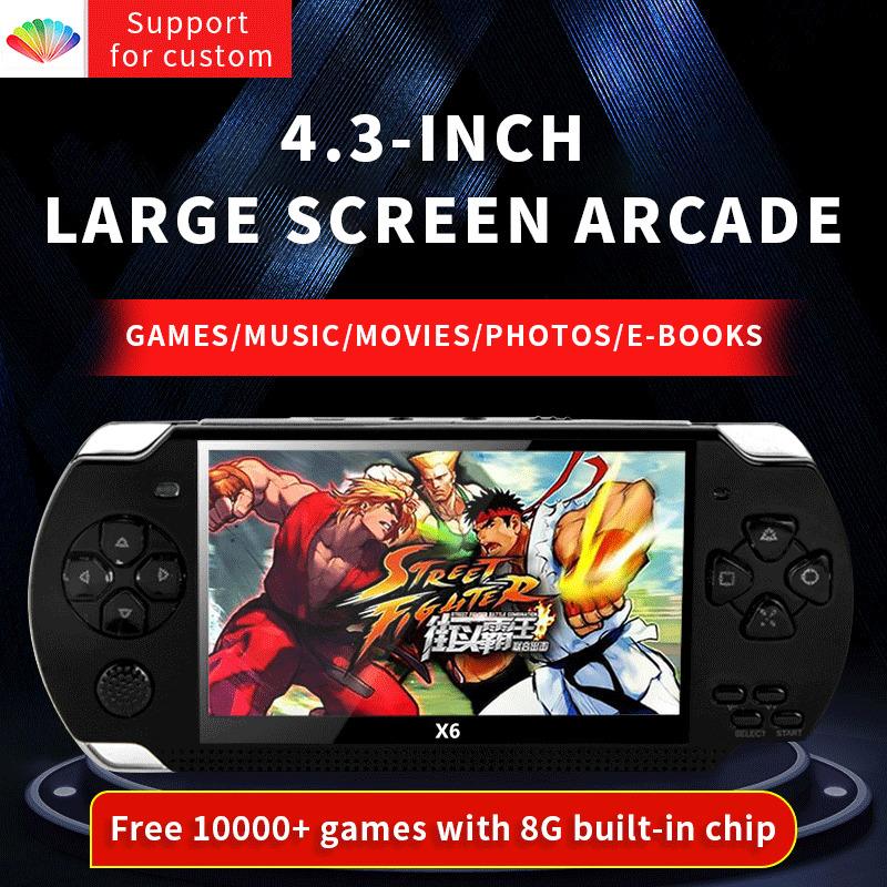 2025 New X6 Handheld Game Machine 4.3-Inch Color Screen HD PSP - TikTok ...