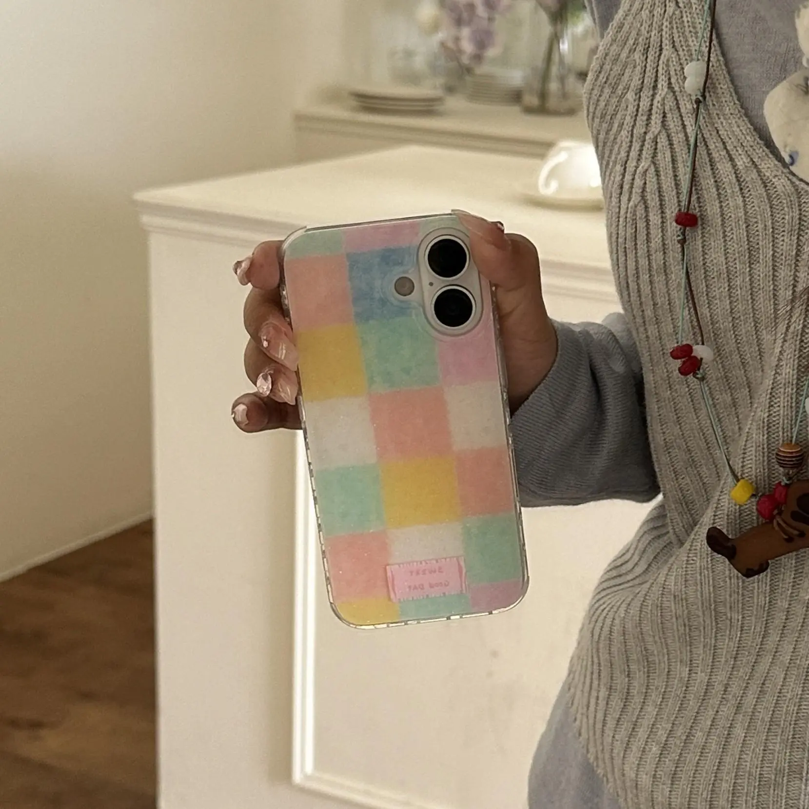 Cute Colorful Pattern Phone Case, Full Body Shockproof Phone Protective Cover, Fashion Phone Accessories Compatible with iPhone 16 Pro Max 15 Pro Max, Casing