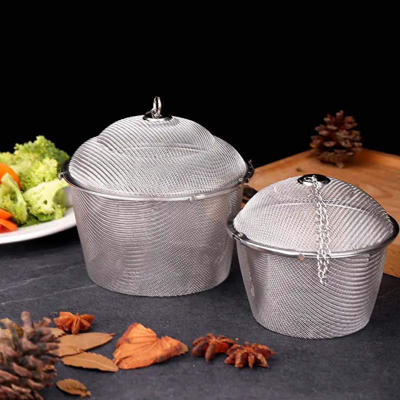 Túi Gia Vị Gia Vị, Arshen, 6 Kích Cỡ, Lưới Thép Không Gỉ, Có Nắp Dây Xích, Bóng Lưới, Thích Hợp Cho Trà Và Cà Phê, Giỏ Lọc, Dụng Cụ Pha 3