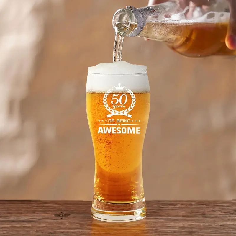 Joymaking Personalised Pint Glass 15oz for Men's 50th Birthday Gifts 7
