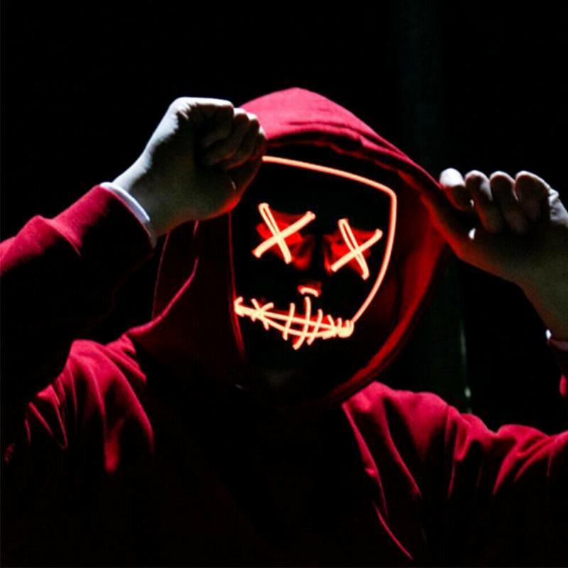 Product Introduction of ซีโอดี หน้ากาก V Vendetta ฮาโลวีนมีไฟ Led สีดํา หน้ากากผี 33