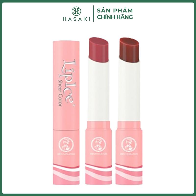 Combo 2 Son Dưỡng LipIce Hiệu Chỉnh Sắc Môi - Hồng Đất + Đỏ Gạch 2.4g | HASAKI BEAUTY