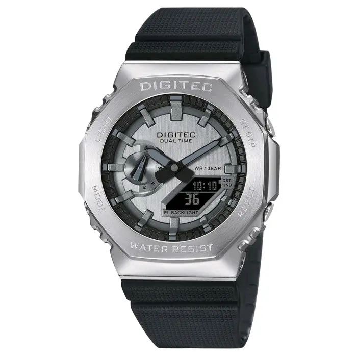 Jam Tangan Pria Digitec DAS-2119T Stainless Steel Dual Time Original Quartz 6