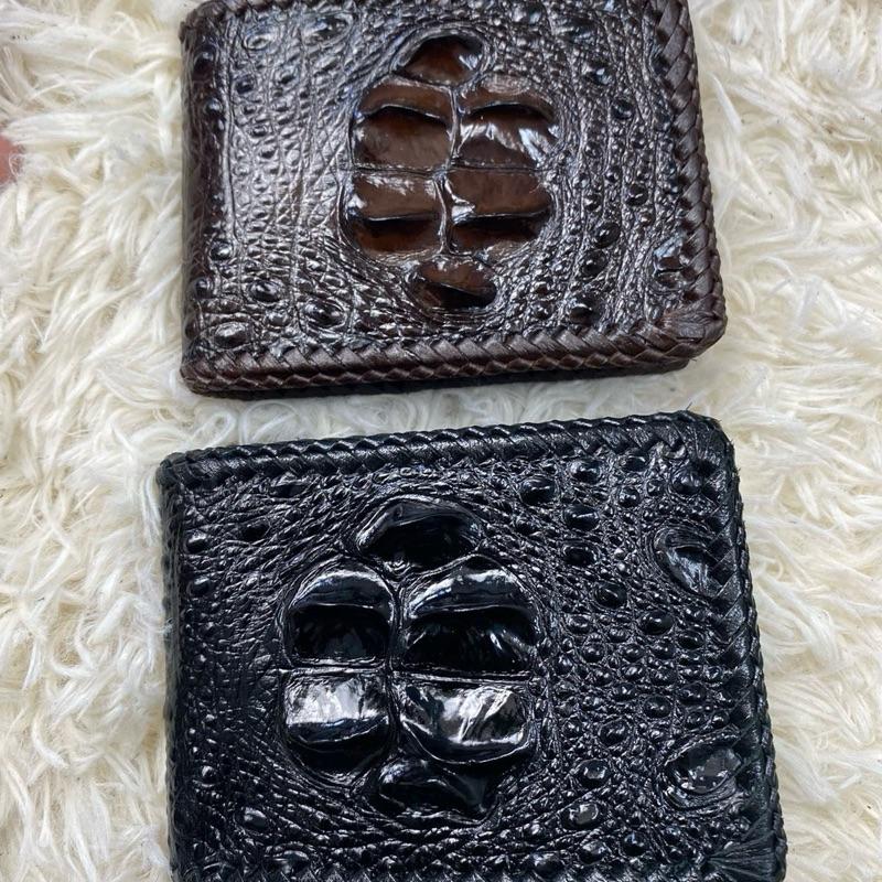 Ví Nam MINI 8.5x11Cm 2 Mặt Cá Sấu Đan Viền Không Để Được Giấy Tờ Củ + Không Có Khoá Kéo Bảo Hành 1 Năm Tặng Kèm Hộp Sang Trọng + 1 Móc Khóa Ngẫu Nhiên