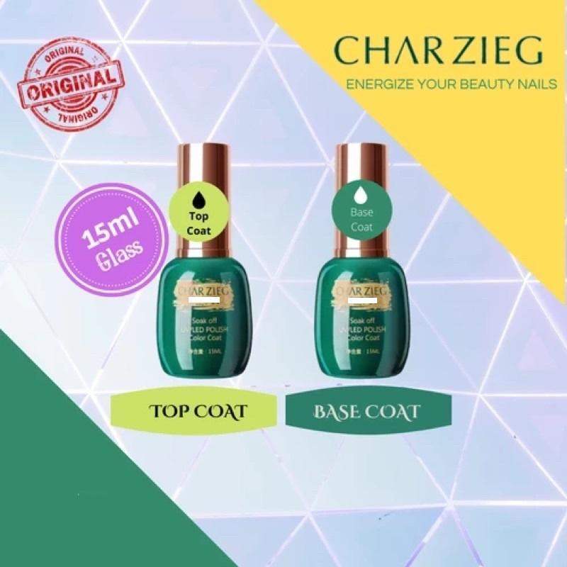 Charzieg Top Coat Base Coat Primer UV LED Kutek Cat Kuku Nail Art 15ml 1