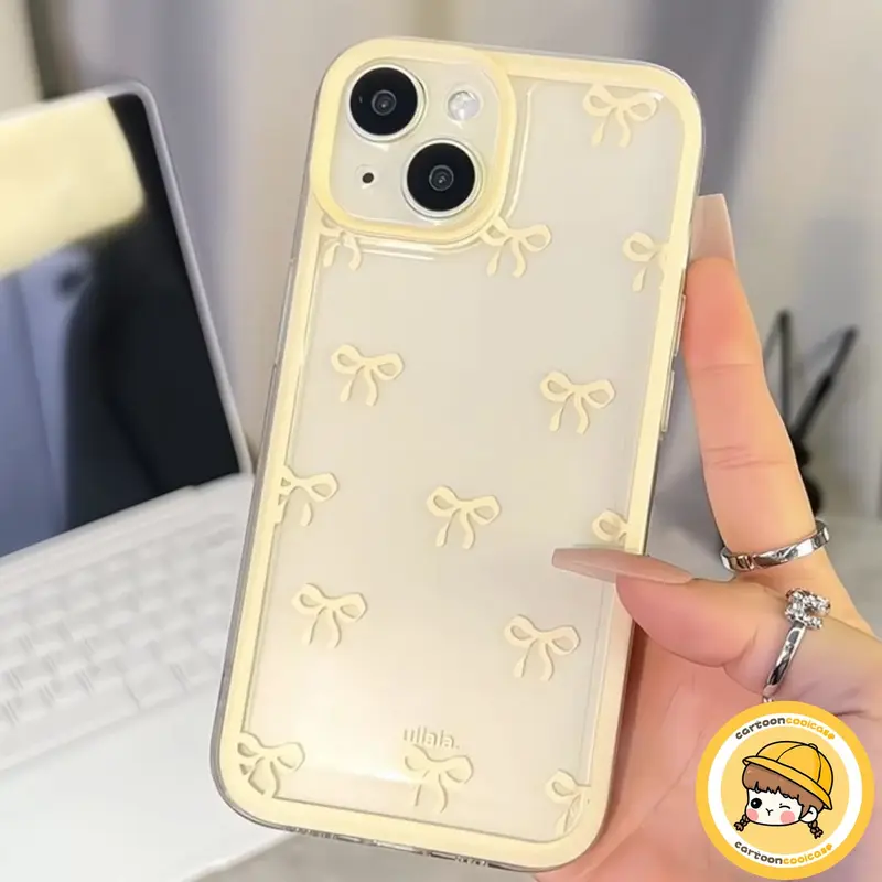 Case HP Untuk Vivo Y19s Y29 V40 Lite Y18 Y12 Y12S Y27S Y15 Y12i Y20S Y100 Y17S Y02 Y03 Y21 Y21S Y27 Y28 Y20 Y16 Y17 Y36 Y18E Y91C Y91 Y01 Y93 Y95 Y11 Y22 Y35 Y20A Simpul Pita Macaron Romantis Pola Transparan Berwarna-warni Soft Cover 4