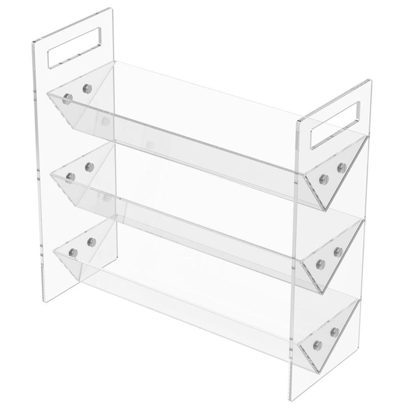 Product Introduction of 3 Tiers Spice Rack Organizer with Handles Acrylic Spice Rack Clear Spice Organizer Detachable Seasoning Rack Cabinet Seasoning Organizer for Countertop Cupboard Pantry 18198 34