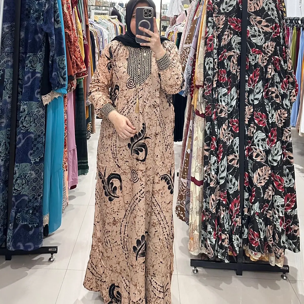 Gamis busui motif terbaru