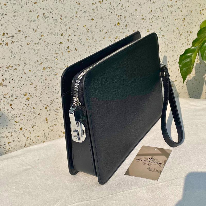 Clutch Cầm Tay Kẹp Nách Nam Da Bò Khoá Số Bảo Mật Thiết Kế Sang Trọng Lịch Lãm