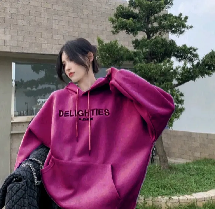 Sweater Hoodie Wanita Oversize | Delighties Vacation Size M L XL | Sweater Hoodie Wanita Korean Syle 1
