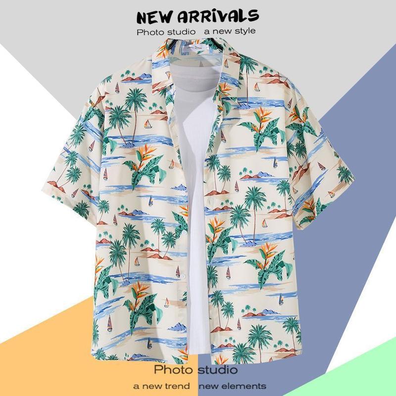 Product Introduction of Áo Sơ Mi Đi Biển Thường Ngày Dành Cho Nam Giới, Áo Sơ Mi ngắn Tay Áo Mỏng Mùa Hè, Áo Sơ Mi In Hình, Dáng Rộng Vừa Vặn, Áo Sơ Mi Hawaii Sành Điệu, Thích Hợp Cho Phụ Nữ, Năm 2025 17