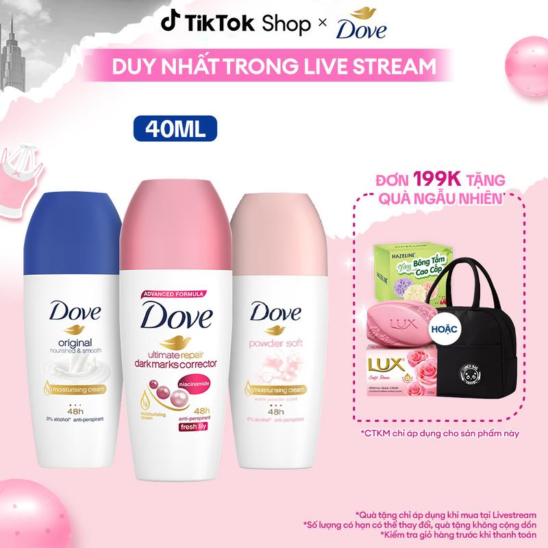  Chai Lăn Khử Mùi Hôi Dove Hỗ Trợ Dưỡng Da 40ml chai  1  