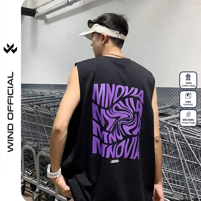 Áo thun ba lỗ WIND unisex form rộng sát nách SWIRL thời trang nam nữ oversize ulzzang