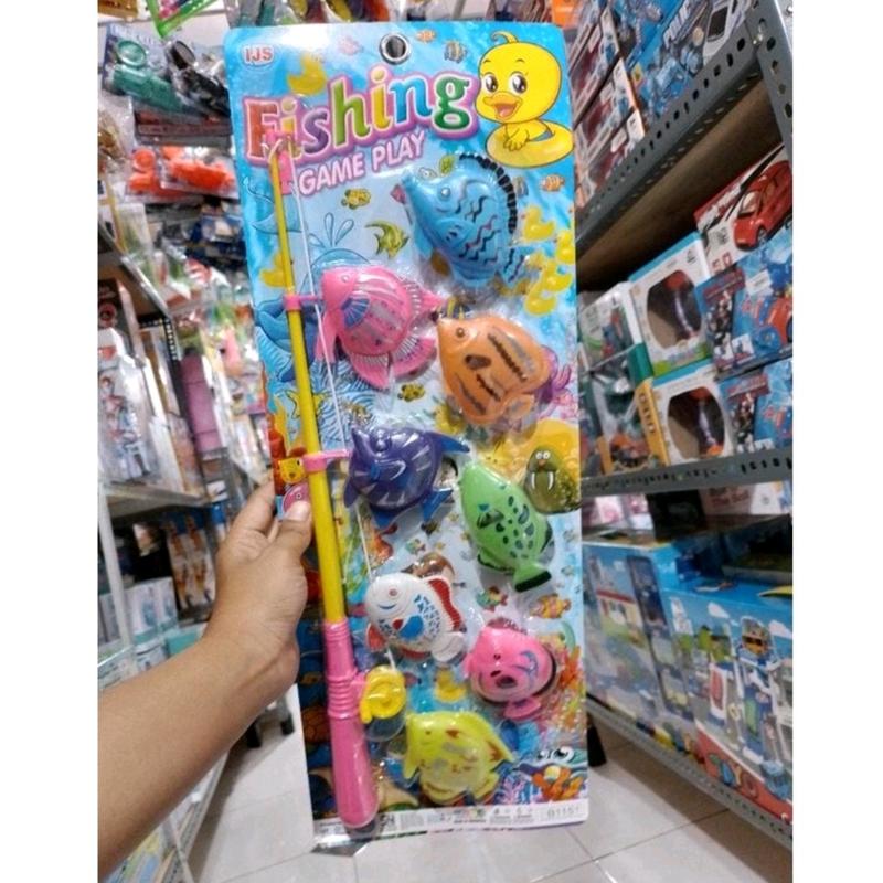 Mainan Anak Pancingan Ikan Magnet 8Pcs B1151 /Mainan Edukasi Anak Pancing Ikan Set/Mainan Anak Fishing Game Pancing Ikan Plastik 2