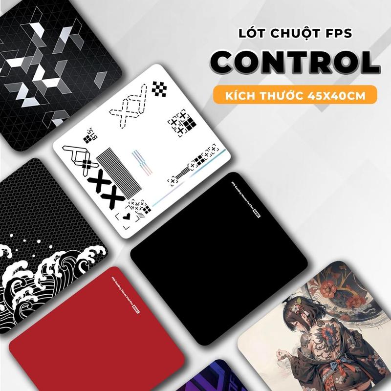 Lót chuột FPS Control kích thước 45x40cm dày 3mm pad chuột gaming đa dạng mẫu mã chống trơn trượt