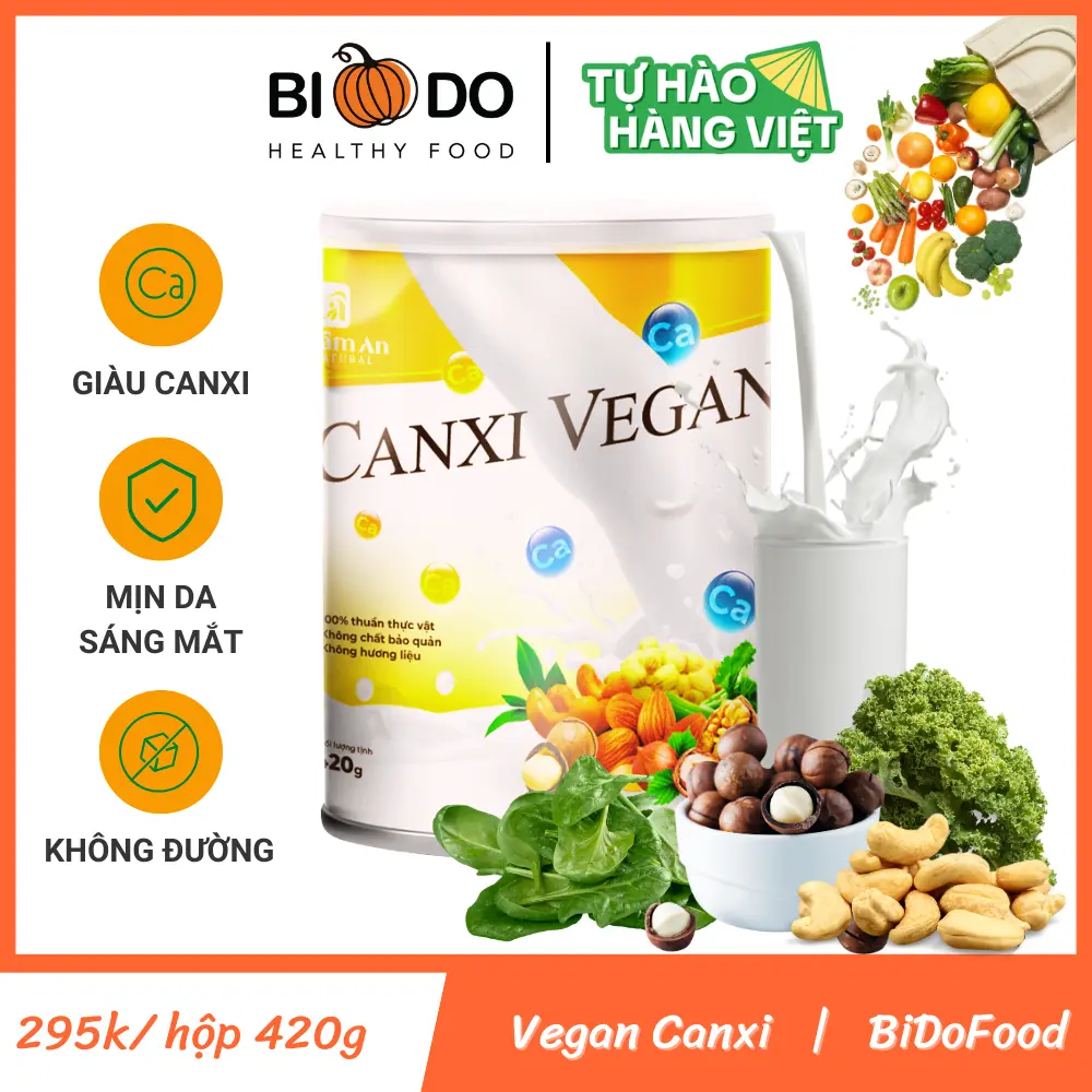 Sữa Canxi Vegan Bổ Sung Calcium - Bột Sữa Canxi Thực Vật