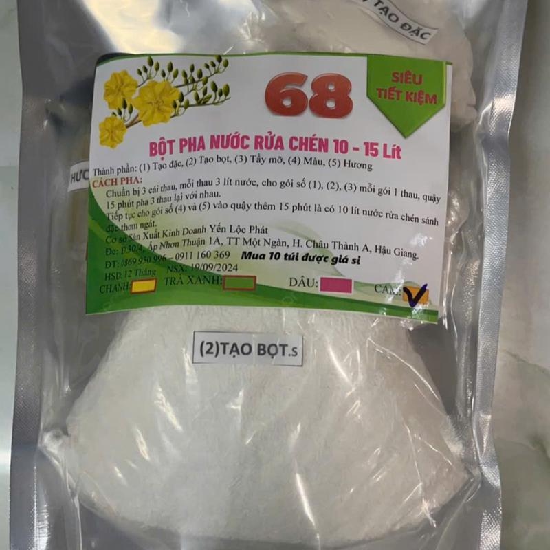  BỘT PHA NƯỚC RỬA CHÉN  68  10 – 15 Lít HƯƠNG CAM  -TỰ PHA NƯỚC RỬA CHÉN TẠI NHÀ 