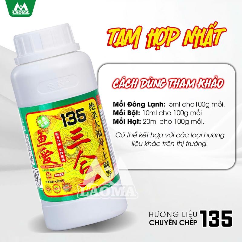Tinh Mùi 135 Tam Hợp Nhất Chép Chai Lớn 300G Đi Câu Bắt Cá - Thương Hiệu Uy Tín - Câu Cá Fishing