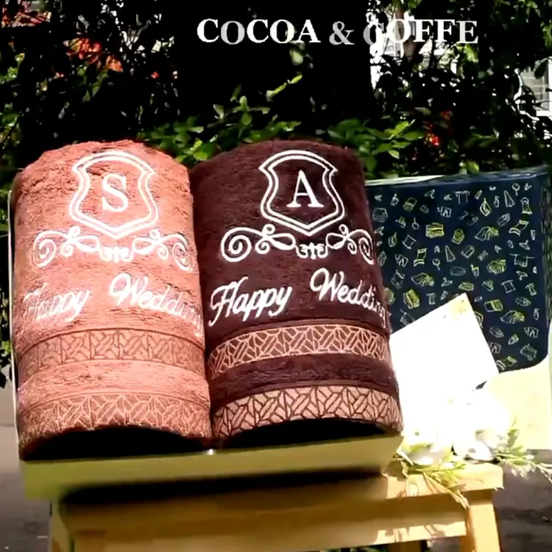 Handuk Couple Design Angsa Wedding Lembut Hadiah Pernikahan Seserahan Pernikahan 6