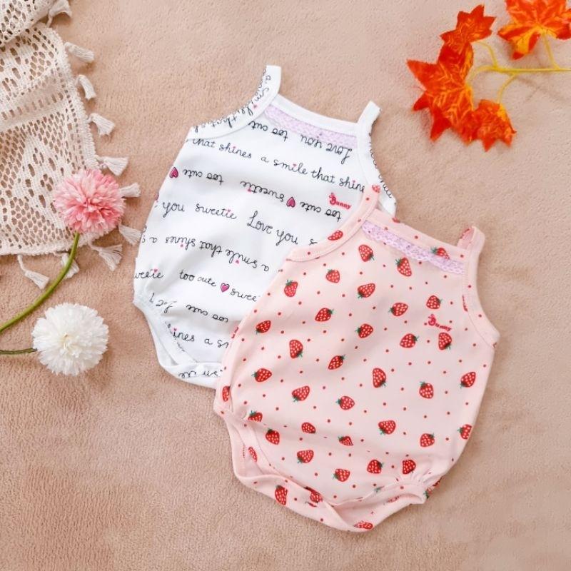 Body 2 dây hè mát Bunnybaby cho bé 1-12 tháng tuổi chất thun 100% Cotton