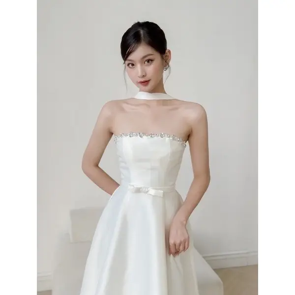 [FREESHIP] Đầm cúp ngực đính đá chất tafta siêu đẹp chuẩn thiết kế loại 1 Ngọt Ngọt Ngày lễ Ngọt map dress 3