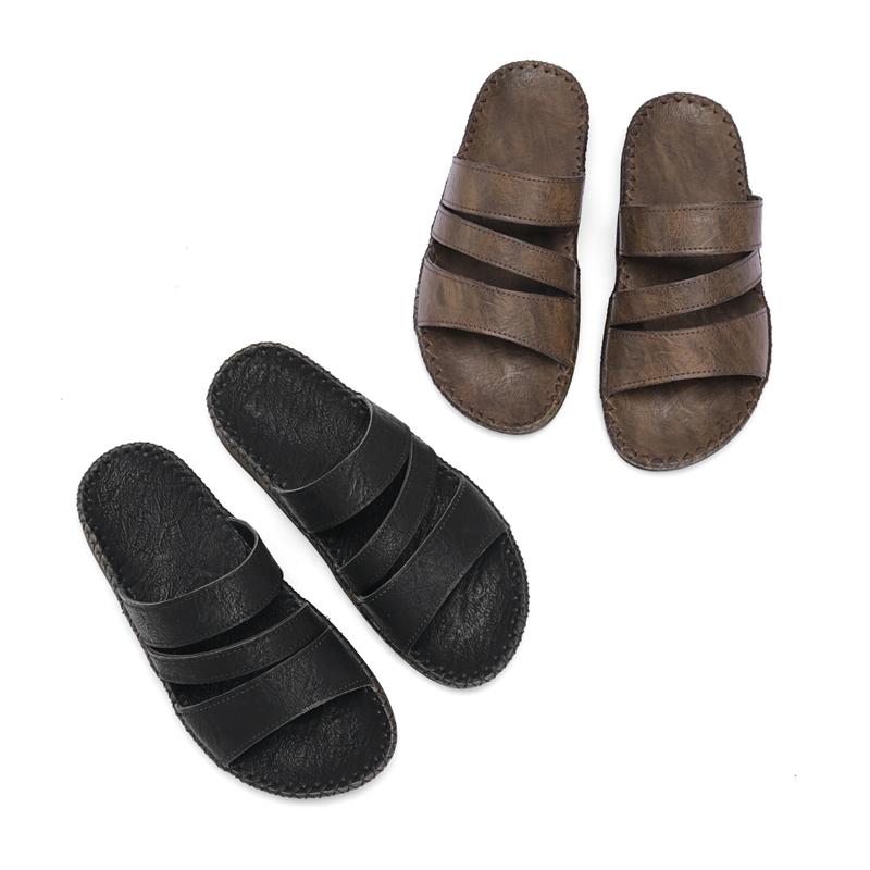 Dép da nam cap cấp Đế Đúc nguyên khối may Đế Đế thủ công chắc chắn (MSP,Dép kẹp) Đế Bằng DéP mũi tròn dép  kẹp déphand  made dép  chữ dep da depnamdep  2024 depkep  nam dép  chữ h 4