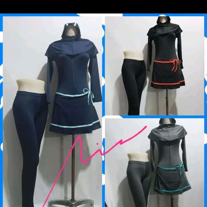 Baju renang muslim dewasa Polos