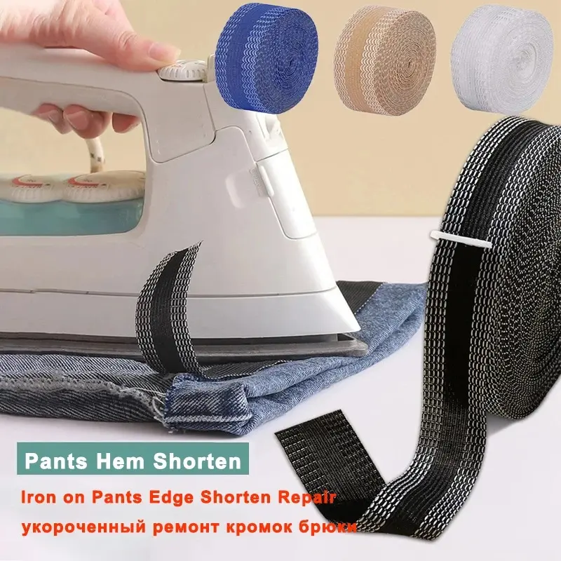 Self-adhesion Pants Mouth Paste Cut-free Trouser Leg Stickers Pants Edge Shorten Tape Jeans Trouser Patches Sewing Accessories