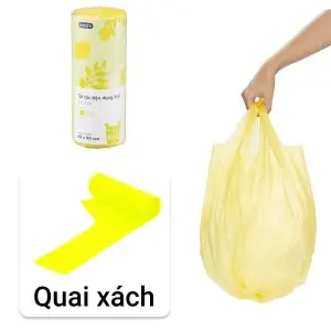 Túi đựng rác tự hủy INOCHI có quai tiện dụng hương chanh, hương lavender size 10L, 25L và 50L 2