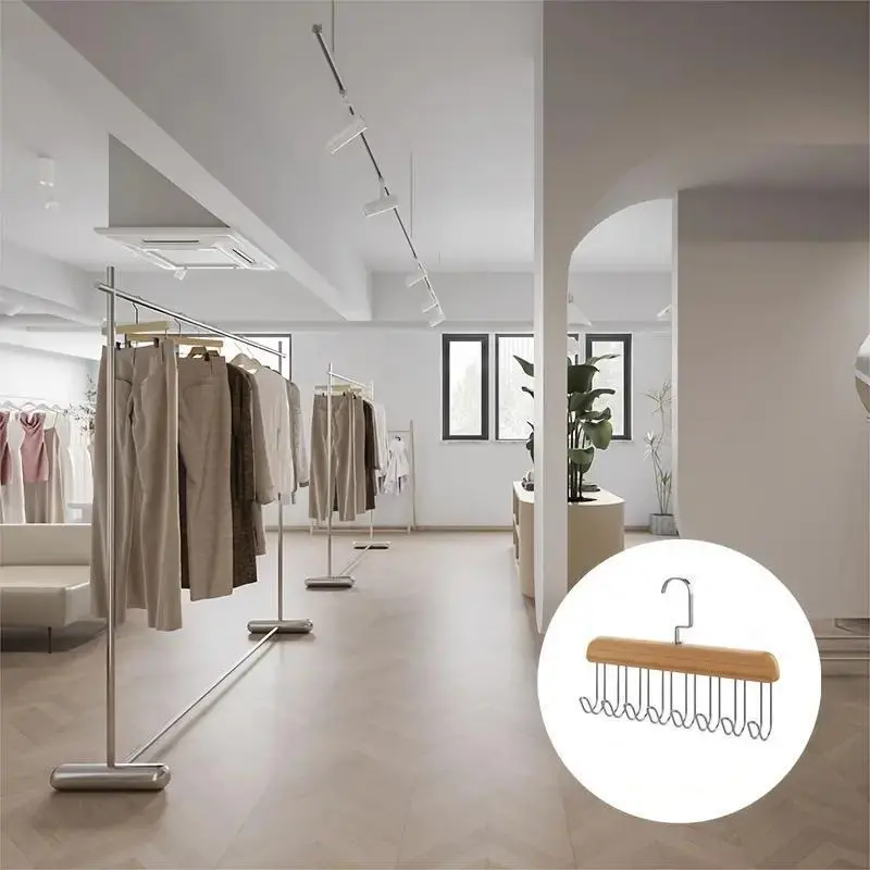 Stainless Steel Hanger with Hook, 1 Count Multifunctional Underwear Hanger, Multi-Application Hanger for Home Bedroom Wardrobe 8