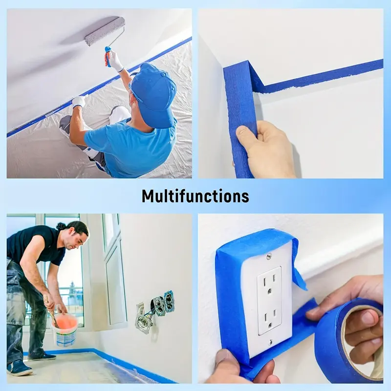 Painter's Tape, Multi-surface Painter's Tape, Easy To Tear Sticky Tape, No Residue Strong Adhesive Tape for Painting, Marking, Home and Office Projects, Apartment Accessories 2