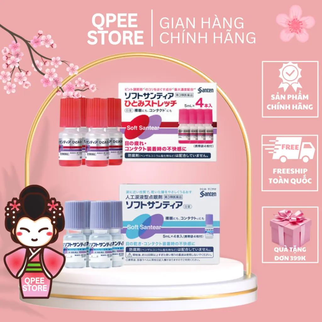 Nước nhỏ mắt Nhân Tạo Santen Soft Santear Nhật Bản 5ml