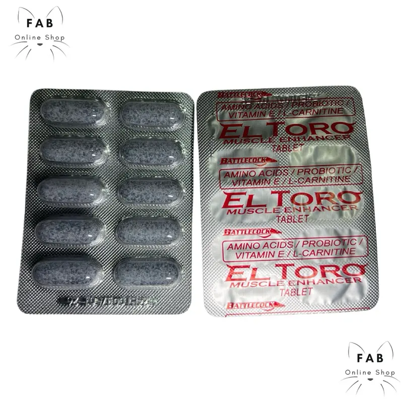 (by 10s) Battlecock El Toro Muscle Enhancer Tablet for Stag Rooster ...