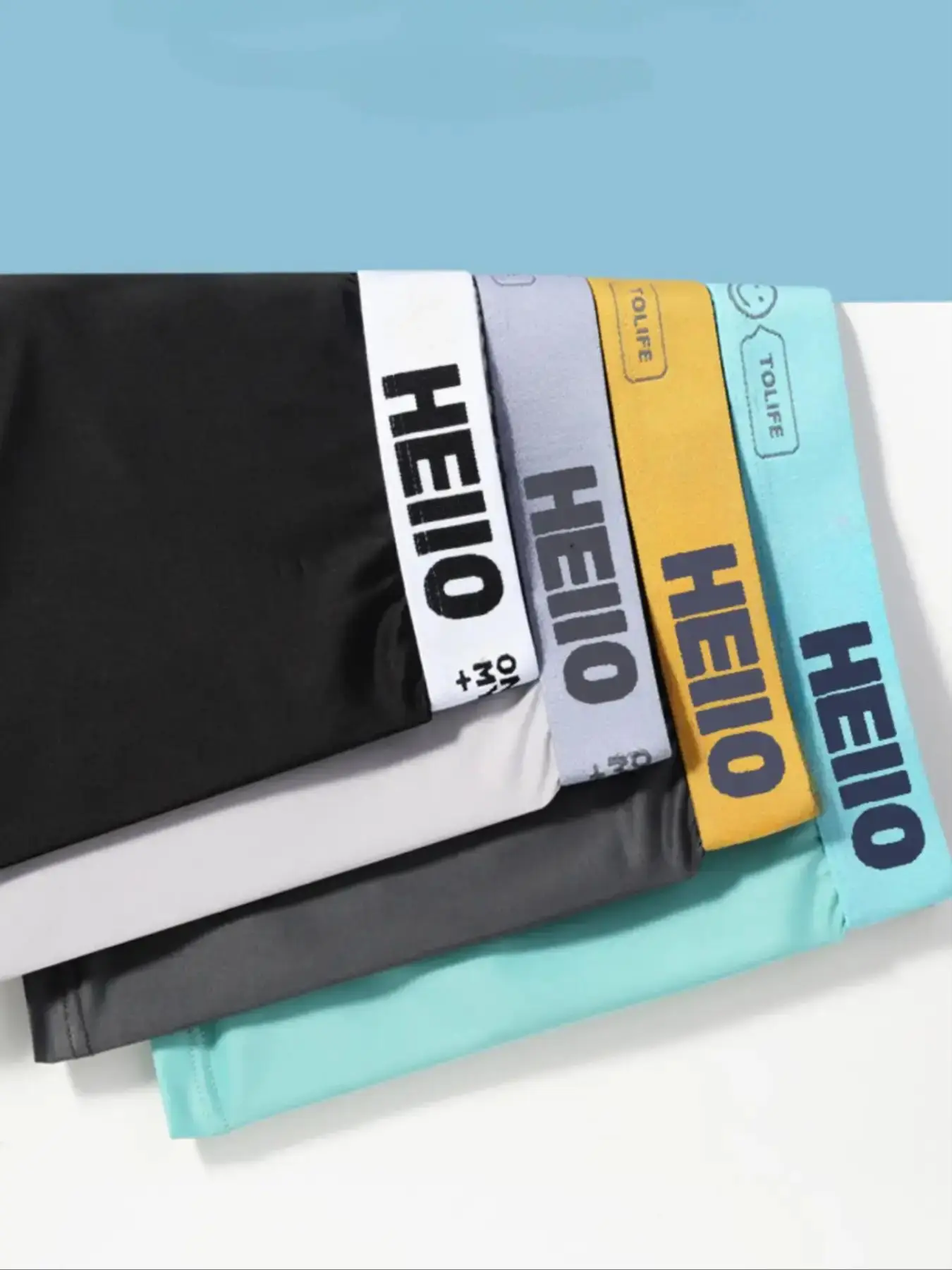 Men's 4pcs Letter Tape Boxer Brief, 4 Piece Set Casual Comfy Breathable Underwear for Daily Wear, Men's Underwear for All Seasons