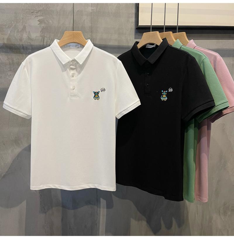 Product Introduction of New Bear Embroidery Polo Shirt Simple Fashion Men's Top 22