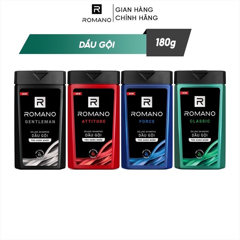 Dầu gội đầu romano dành cho nam hương nước hoa classic/attitude/gentleman/force 180g