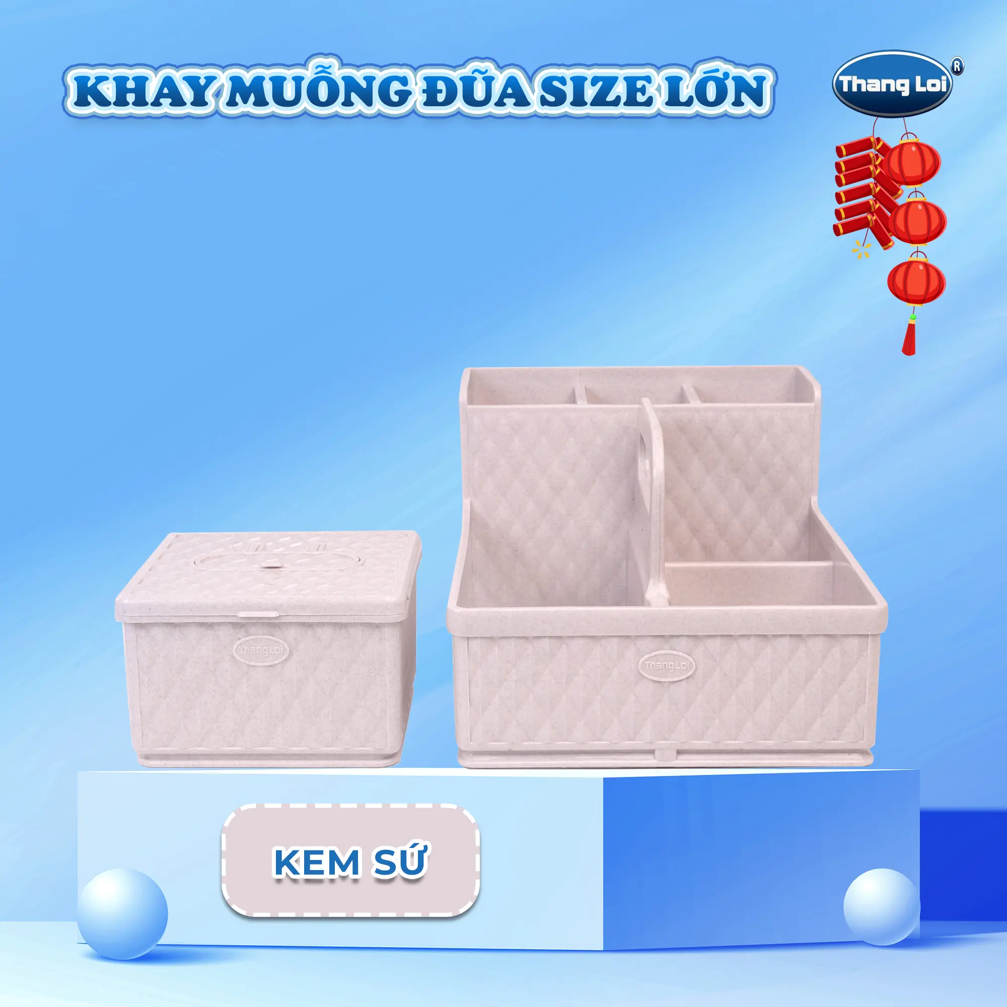 Khay đựng đũa muỗng gia vị nhà hàng ống đựng đũa muỗng Nhựa Thắng Lợi Size Lớn