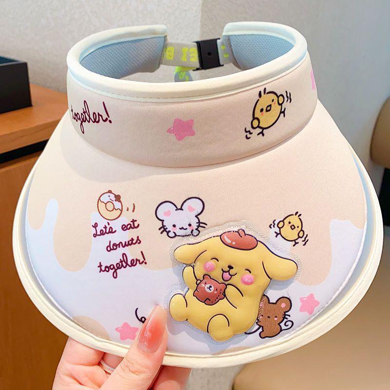 Mũ Trẻ Em, Sanrio, Thiết Kế Kuromi, Phong Cách Hoạt Hình, Mũ Che Nắng, Thích Hợp Cho Mùa Hè, Cho Bé Gái, Chống Nắng Và Chống Tia Cực Tím, Kiểu Đầu Rỗng, Mũ Chống Nắng 8