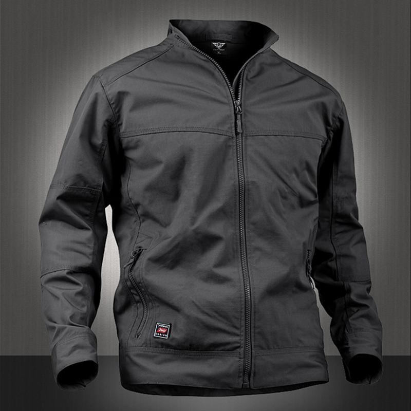 Áo Khoác Nam Kaki Hàn Quốc 2 Lớp Có Túi Trong Mát Mẻ Chống Nắng - Menswear Jacket