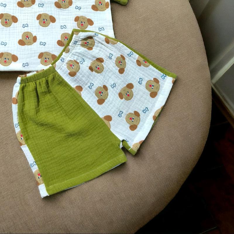 Hàng thiết kế bộ bé trai xô musslin bé từ 8-23kg. 3