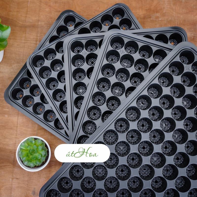 5 Cái khay lỗ thoát nước to - CHUYÊN ƯƠM VẠN THỌ Khay ươm hạt giống 104 108 lỗ 4x4 cm TO và DÀY