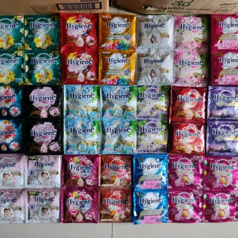 Nước xả vải Hygiene Thái Lan (10 gói, 12 gói) - Lựa chọn màu - làm sạch, mềm và thơm mát - Dành cho mọi loại vải