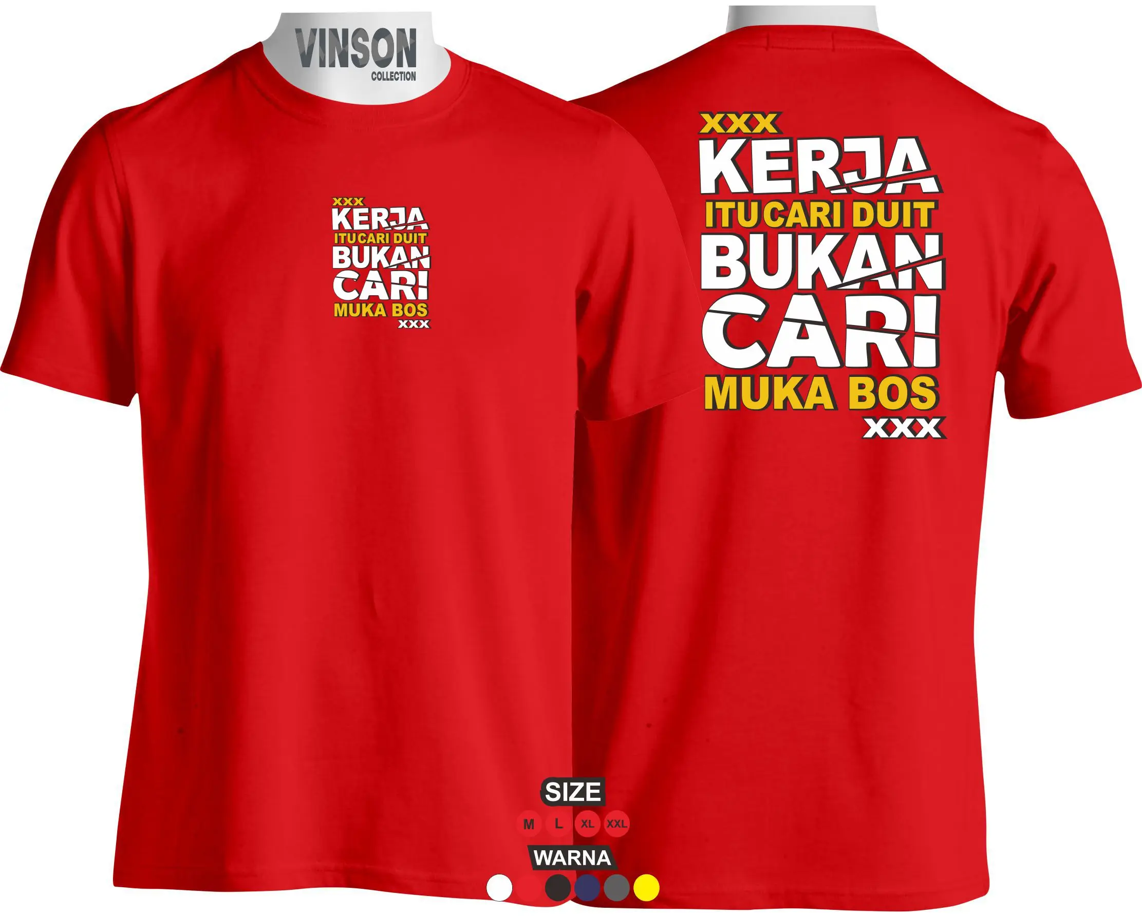 Kaos KATA KATA KERJA ITU CARI DUIT / Kaos Unisex / Kaos Murah / Sablon Digital