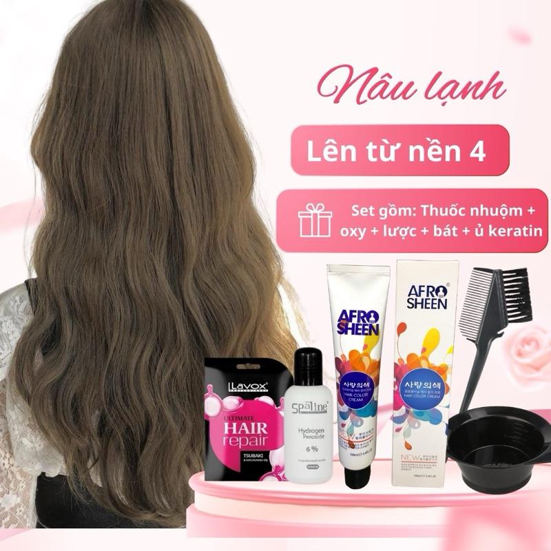 Combo nhuộm tóc Hàn Quốc cao cấp tặng kèm bát lược và keratin 7