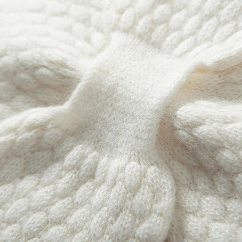 Product Introduction of Warm Neck Cover Bib Thermal Neck Warmer Scarf Thickening Windproof Cross Knitted Scarf Snap Fastener Autumn Winter Scarves Unisex 11