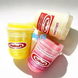Slime Yoikult Viral Premium | Tekstur Smooth | Wangi Yogurt | Tidak Lengket | Sensory play |  Mainan anak slime viral | Slime minuman