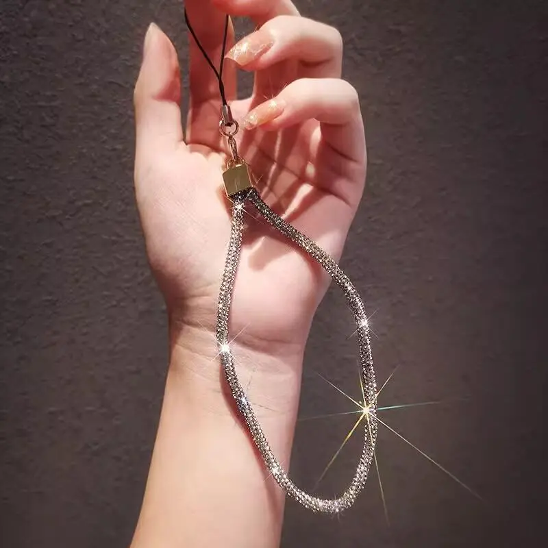 Fashion Rhinestone Decor Phone Chain, Short Phone Lanyard with Universal Clip, Shiny Phone Strap for Women & Girls, Mobile Phone Decoration Accessories 6