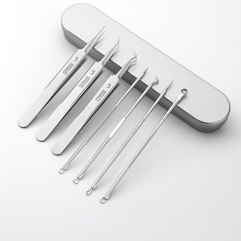 Bộ nhíp gắp mụn dầu den LIVING C làm sạch sâu lỗ chân lông, nhíp thẩm mỹ gắp mụn Skincare Làm Đẹp Da