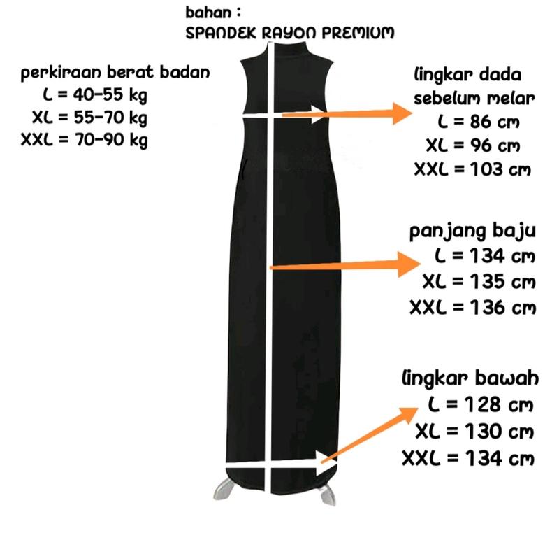 Product Introduction of Manset Gamis Tanpa Lengan Baju Gamis Buntung Polos Bahan Spandek Rayon 0